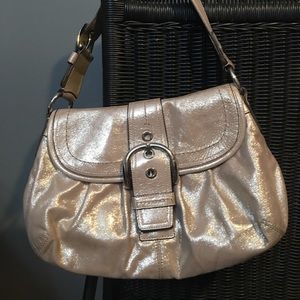 Coach Gold Buckle Shoulder Bag